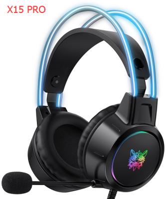 China 2022 Hot Selling Onikuma X15 Headband Pro Headphone Wired RGB LED Light Gaming Earphone & Stereo Earphone & Accessories for sale