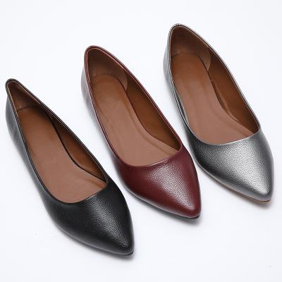 China Wholesale Breathable Flat Ladies Flat Work Office Shoes Women Manufacturer Flat Shoes for sale