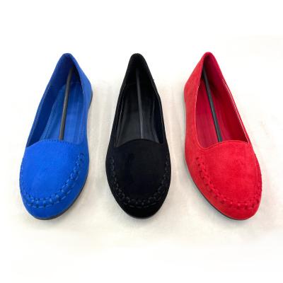 China Flat New Products For Sale Latest Suede Upper Ballerina Shoes Ballerina Flat Shoes For Women Cheap Price Women Blue Fashion Shoes for sale