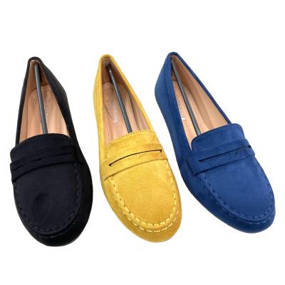 China Breathable Mold Summer Flat New Ladies Slip On Spring Style Faux Suede Simple Customizable Shoes OEM Customized TPR Women Shoe for sale