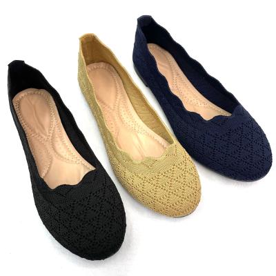 China 2021 New Design Fashion Trend Lady Female Flat Shoes Women Fly-knit Summer Autumn Upper Material OEM Customized Soft Shoes for sale