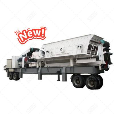 China Mobile Quarry Stone Crusher Price Tracked Mobile Cone Crushing Screening Machine for sale