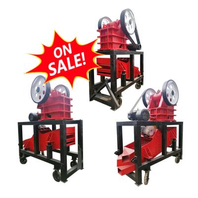 China Small stone crusher mining machine for portable soil brick jaw crusher with vibrating screen for sale Kenya for sale