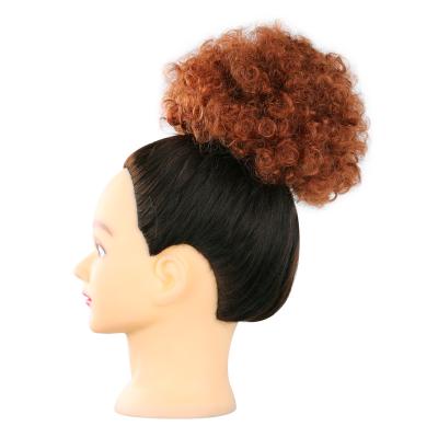 China Afro Kinky Curly Bun Curly Fluffy Curly Bun Bun Donut Puff Top Bun Hair Clip Afro Curly Afro Kinky Curly Bun for sale