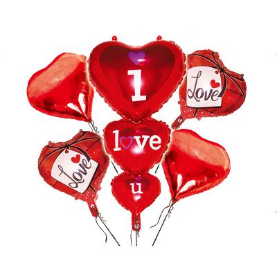 China Heart Shaped Gift Toy Valentines Day Party Decoration Foil Balloons With Love Alphabet Helium Balloons Wholesale Sales for sale