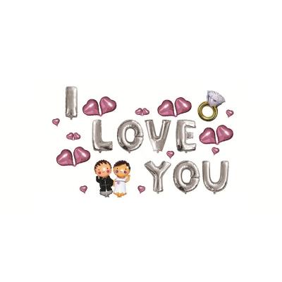 China I love you letter foil balloon low price wedding decoration balloon foil balloon for sale