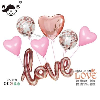 China Gift Toy Festive Balloons Love Foil Balloon Decoration Happy Valentines Day Foil Balloons for sale