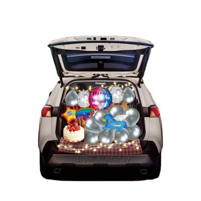 China Multi Styles 18 Inch High Quality Auto Shutter Happy Birthday Foil Letter Balloon Birthday Decoration For Car Trunk Seat Cover for sale