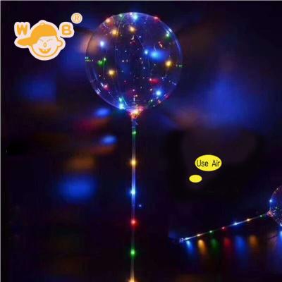 China Gift Toy Eco-Friendly Bobo Balloon String Inches LED Light Balloon for sale