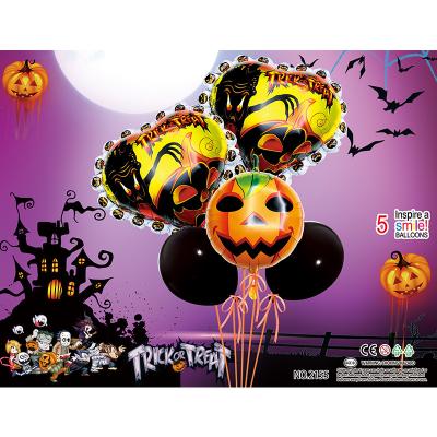 China Self Shutter Halloween Foil Balloons Pumpkin Ghost Balloon Halloween Party Decorations Toys for sale