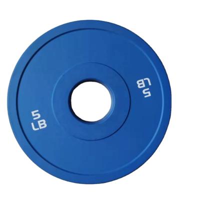 China High Quality Rubber Coated 1.25LB Bumper Plates Weightlifting Equipment Partial Partial Pounds Weight Plate for sale