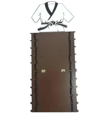 China Wooden Taekwondo Training Martial Arts Taekwondo Belt Display Rack Rack for sale