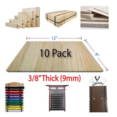 China Wooden Training The Breakable Paulownia Taekwondo Eco - Friendly Kicking Boards for sale