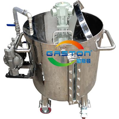 China Liquid Air Tank Stainless Steel Movable Mixing Tank Liquid Level Monitors, Mixer For Explosion Proof Pneumatic Pumps for sale