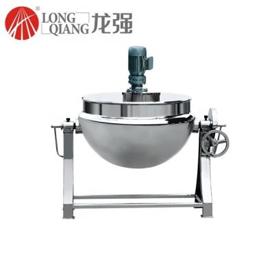 China Vegetable Processing Plant Cooking Gas Heated Kettle, Jacketed Steamer, Jacket Kettle Mixer Cooking Food and Beverage Plant Equipment Ordinary Product 0.75kw for sale