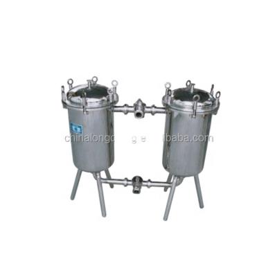 China Juice / Beverage Liquid Duplex Filteration Food Barrel Filter / Dual Mains Filter for sale