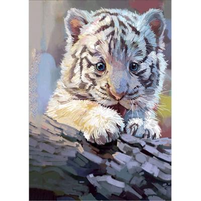 China Waterproof+ECO-Friendly On Sale Eco-friendly White Diamond Painting Diamond Art Tiger Diamond Painting for sale