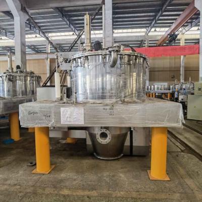 China Food Grade Automatic Vertical Foodstuff Processing Frequency Converter Scraper Discharge Basket Centrifuge for sale