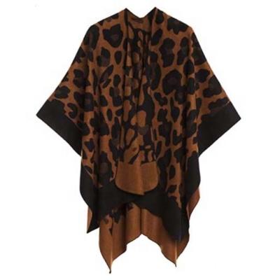 China New Design European American Leopard Dot Cotton Viscose Shawl Custom Printing High Quality Scarf Autumn Winter Shawls for sale