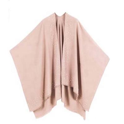 China Women's Winter Sheer Mesh Coat Women Accessories Shawl Color Ponchos Fashion Simple Ethnic American European Style for sale