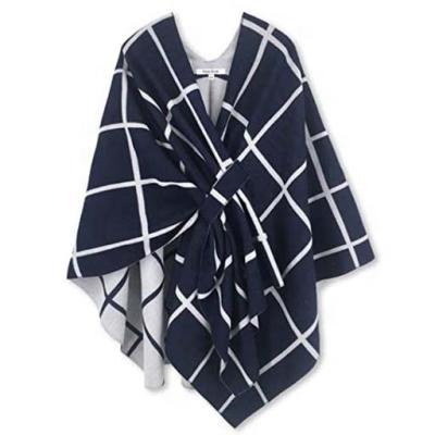 China Newest Hot Selling European American Women's Cardigan Shawl Winter Wrap Jacquard Tassel Shawls Free Sample Free Sample for sale