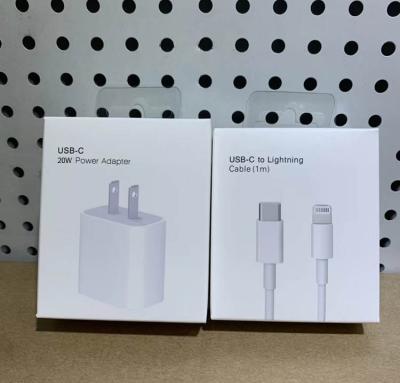 China 20W Mobile Phone Charger Type C PD USB C Power Adapter Quick Charging QC 3.0 Wall Charger With Cable For Apple iPhone 12 Pro Max 11 for sale