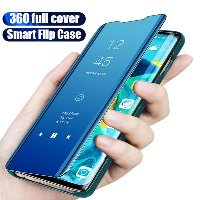 China Smart Mirror Flip Heavy Duty Protective Case For Huawei P40 Lite E P30 P20 pro P10 P9 P8 Lite P Smart 2020 Leather Cover For Mate 30 pro 20 10 Lite for sale