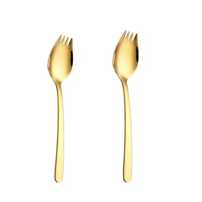 China Sustainable Hot Sale for Party Event Metal Custom Spoons Scoop Spork Stainless Steel Salad Spoon for sale