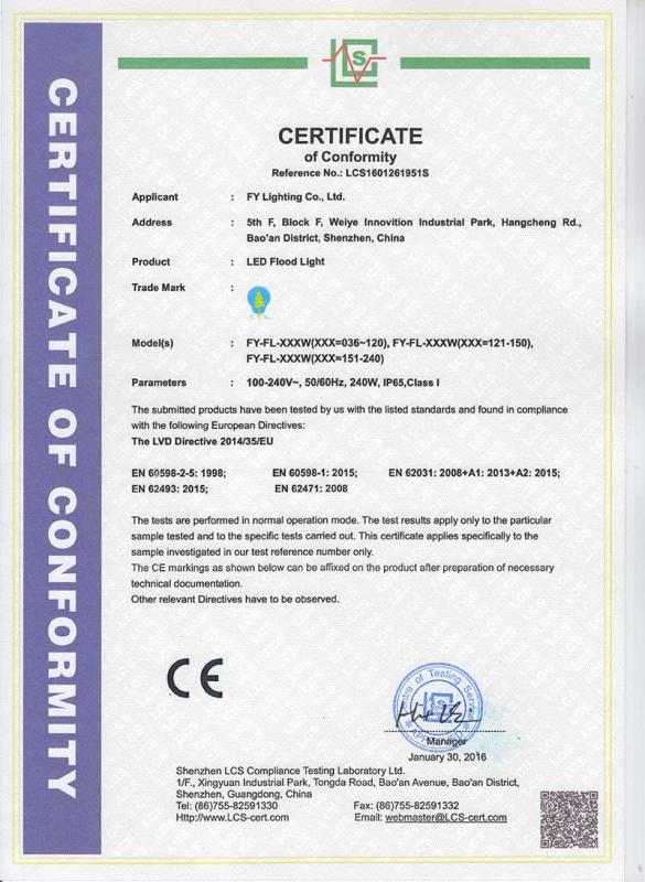 CE - FY Lighting Co., Ltd.