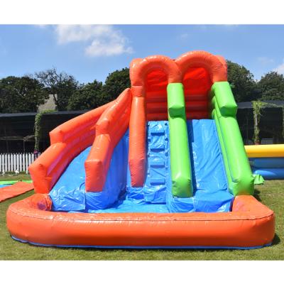 China High Strength Customized Amusement Water Park With Slide For Kids Inflatable Slide Pool for sale