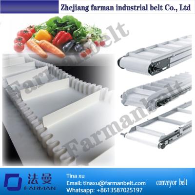 China White PVC Food Grade PU Conveyor Belt / White Cleat Skirt Conveyor Belt for sale