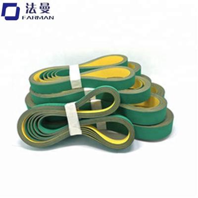 China Building Material Shops Nylon Customized Industrial Yellow Green Power Transmission Flat Belt for sale