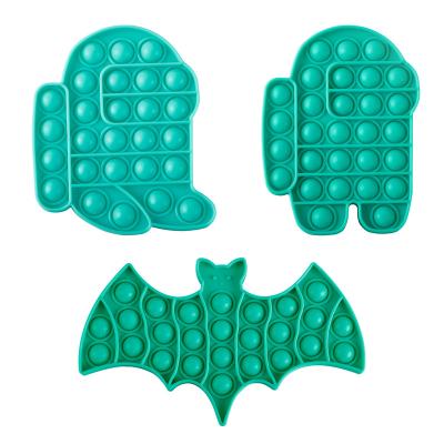 China Simple Green Eco-friendly Material Among In Us Astronaut Bat Shape Anti-stress Push Noise Bubble Toys Set For Kids And Adults for sale