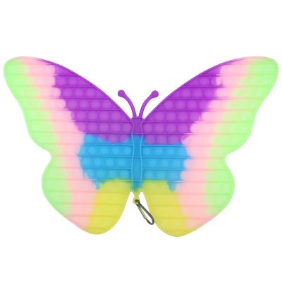 China Eco-Friendly Material Glow In The Dark Restless Person Sensory Toys Butterfly Shape Anti Worry Noises For Adults Children for sale