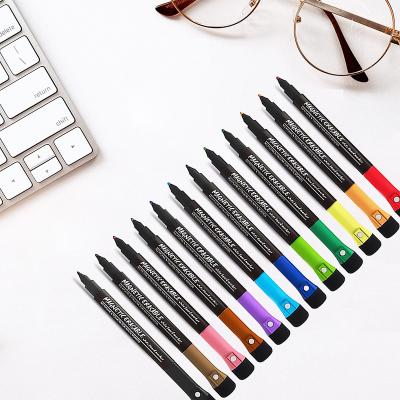 China School and office 12 Color Whiteboard Marker Pen Self-adhesive Dry Erase Board Markers with Eraser for School & Office for sale