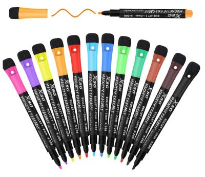 China School and office 12 Colors Dry Erase Markers for Whiteboard Magnet Oil Whiteboard Marker Set for School for sale