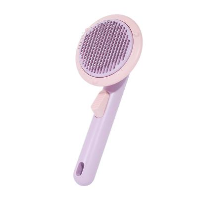 China Stocked Popular Trends Flower Shape Dog Grooming Tool For Pet Bath Massage Self Cleaning Brush Stainless Steel Hair Removal Comb for sale