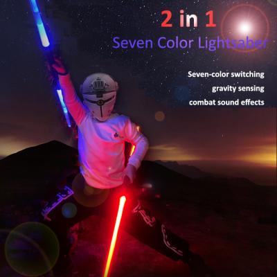 China Plastic Most Popular Plastic Color Infinite Cool Blaster Starwars Products Double-bladed Lightsaber Kids Toy Gift for sale