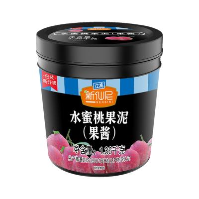 China Fruit tea shop raw material 1.36kg peach puree jam tea drink milk tea special sauce for sale