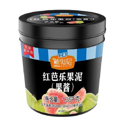 China Raw materials of real pulp 1.36kg guava fruit tea jam bubble tea fruit red tea shop for sale for sale