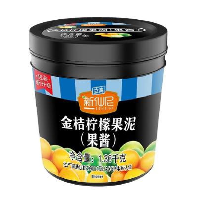 China Natural Fresh Fruit Tea Kumquat 1.36kg Lemon Puree Jam Milk Tea Drinks Shop Raw Materials For Drinks for sale