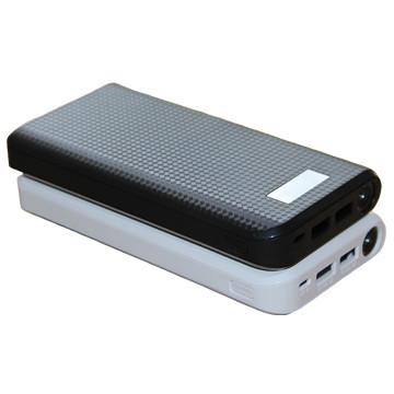 China Black Backup Emergency 20800mAh Dual USB Power Bank 18650 for Mobile Charging for sale