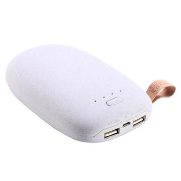 China White 10400mAh Power Bank for Cell Phone ABS Stone Shell 4 Cells 1.7A Output for sale