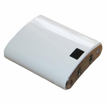 China Dual port 10400mAh External Silver Metal Mobile Portable Power Bank For Xiaomi for sale