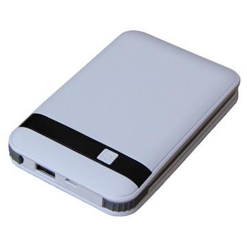 China White 13000mAh LCD Display Smart Power Bank With Dual USB for sale