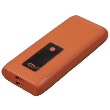 China Orange Dual USB 13000 mAh LCD Power Bank For Samsung GALAXY S5 Blackberry for sale