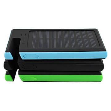 China ABS Multi Function 8000mAh Cell Phone Solar Panel Power Bank with Mobile Stand for sale