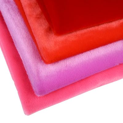 China Wholesale 100% Polyester 7mm Pile PV Velboa Plush Faux Tear-Resistant Fur Knitted Knitting Fabric For Coat Toys Garment for sale