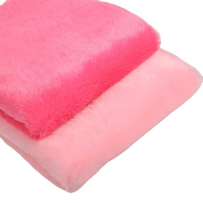 China Bulk High Quality PV Plush Fabric 15mm Pile Size Faux Fur Tear-resistant Fabric For Bear Toys Blanket for sale