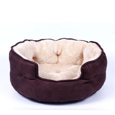 China Breathable Hot Selling Non-Slip Detachable Washable Pet Comfortable Round Bed Ultra Soft Sets For Pet for sale